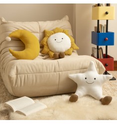 Celestial Plush Pillow Set | Cute Sun Moon Star Nursery Decor