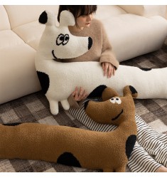 Long Dog Plush Body Pillow | Cute Animal Sleeping Support Cushion
