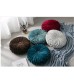 14" Luxury Velvet Pleated Round Pumpkin Throw Pillow | Decorative Floor & Sofa Cushion