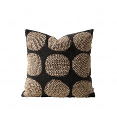 Modern Textured Polka Dot Throw Pillow | Hand-Woven Tufted Accent Cushion