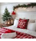 MOCOFO Christmas Santa Claus Tufted Pillow Cover 18x18