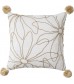 MOCOFO Sunflower Embroidered Decorative Pillow Cover 18x18