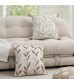 MOCOFO Sunflower Embroidered Decorative Pillow Cover 18x18