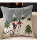 MOCOFO Christmas Embroidered Pillow Cover | Red Deer Antlers