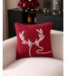 MOCOFO Christmas Embroidered Pillow Cover | Red Deer Antlers