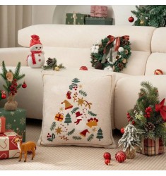 MOCOFO Chenille Christmas Tree Pillow Cover 18x18