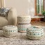 MOCOFO Round Bohemian Ottoman Pouf Cover 18 Inch