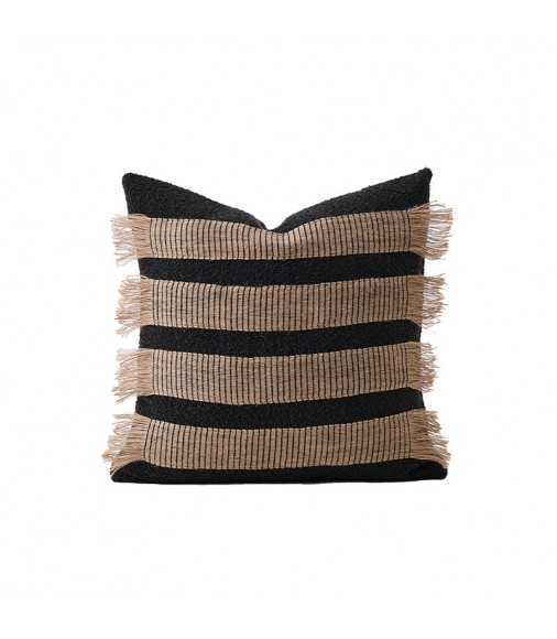 Handmade Hemp Rope Throw Pillow - Wabi-Sabi Luxury Decor