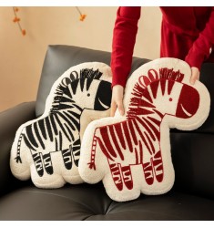 Lunar New Year Red Pony Plush Pillow | Festive Shaped Sofa Decor