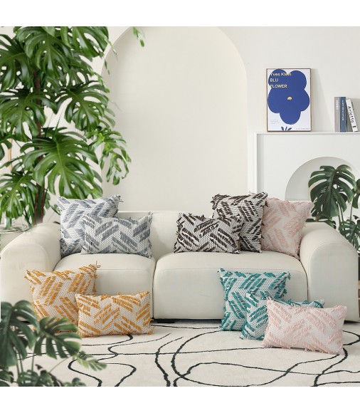 New Technology Handmade Thread And Tie Bedding Decorative Cotton Throw Pillow Case Cover 