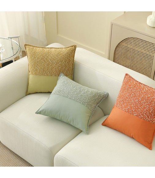 Velvet and Soft PU Backrest Pillow Cover – Stylish Sofa Cushion