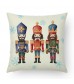 4pcs Nutcracker Linen Pillow Cover - New Collection 45x45cm Decorative Cushion