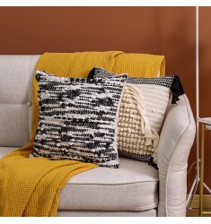 American Vintage Handwoven Striped Throw Pillow Cover for Farmhouse Couch Decor