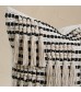 Handwoven Cotton Tassel Throw Pillow for Scandinavian Boho Home Decor