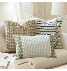 Handwoven Cotton Blend Tassel Throw Pillow Cover Nordic Boho Home Decor Handwoven Cotton Blend Tassel Throw Pillow Cover Nordic Boho Home Decor