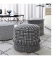 Hot Selling Modern Design Foldable Pouf Coffee Table Ottoman Floor Outdoor Pouf Woven Fabric Cotton Round Pouf Foot Stool 