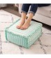 Hot Selling Farmhouse Machine Woven Thick Fabric Living Room Sofa Decor Foot Stool Pouf For Kids Ottoman Fatti A Mano 