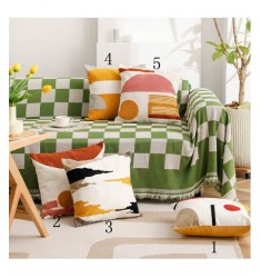New Modern Luxury Colorful Cotton 100% Nordic Style Pillow Cover Embroidery Kid Room Home Decorative Cushion Cover For Sofa 