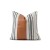 PU splicing series pillow cover - black vertical strip
