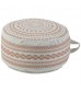 Wholesale Vintage Modern Nordic Removable Foldable Floor Round Washable Storage Moroccan Pouf For Living Room Bedroom 