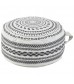 Wholesale Vintage Modern Nordic Removable Foldable Floor Round Washable Storage Moroccan Pouf For Living Room Bedroom 