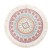 Pink cotton thread print round placemat