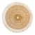 Mia cotton thread printed placemat - yellow on white
