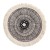 Mia cotton thread printed placemat - black on white