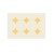 Lucky star cream yellow PVC printed square placemat
