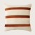 three fine stripes - light rice+red brown