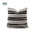 Plain weave fabric strip - black and white pillow cover