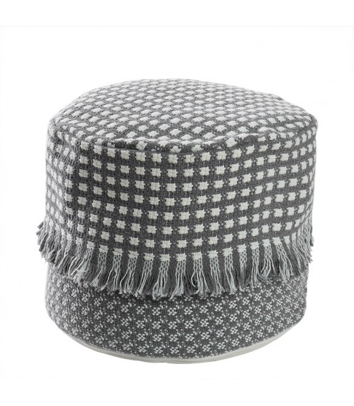 Hot Selling Modern Design Foldable Pouf Coffee Table Ottoman Floor Outdoor Pouf Woven Fabric Cotton Round Pouf Foot Stool 
