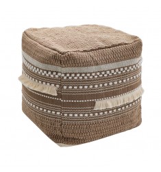 Hot Selling Home Goods Farmhouse Boho Living Room Decor Comfortable Foot Stool Ottoman Round Cotton Woven Moroccan Pouf Ottoman 