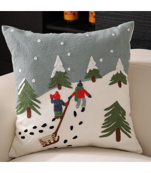 Christmas Throw Pillows | Snowflake & Reindeer Decorative Cushions for Festive Home Décor