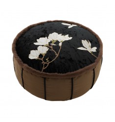 New Chinese-Style Embroidered Pouf | Removable Lazy Sofa Tatami Cushion | Floor Seat