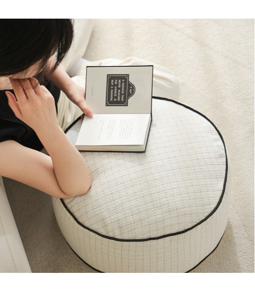 Modern French-Style Floor Cushion | Summer Pouf for Long Sitting | Balcony Tatami Seat