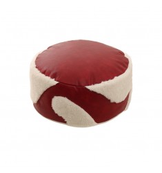 Leather Ottoman Cushion | American-Style Tatami Floor Seat | Lazy Sofa Balcony Pouf