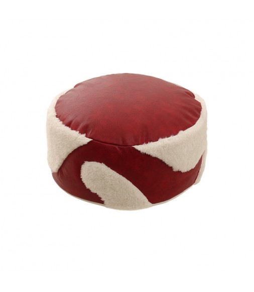 Leather Ottoman Cushion | American-Style Tatami Floor Seat | Lazy Sofa Balcony Pouf